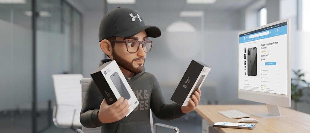 Dani comparando dos productos parecidos